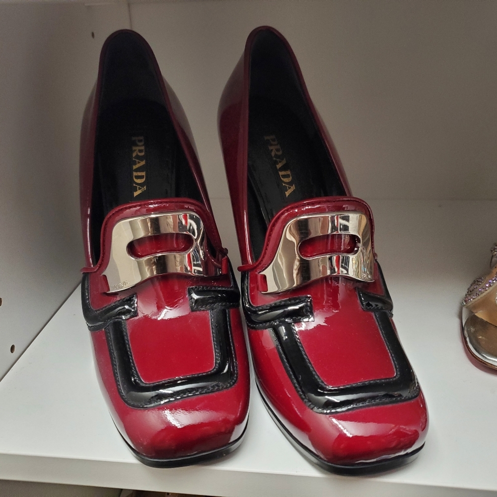Prada heel loafer